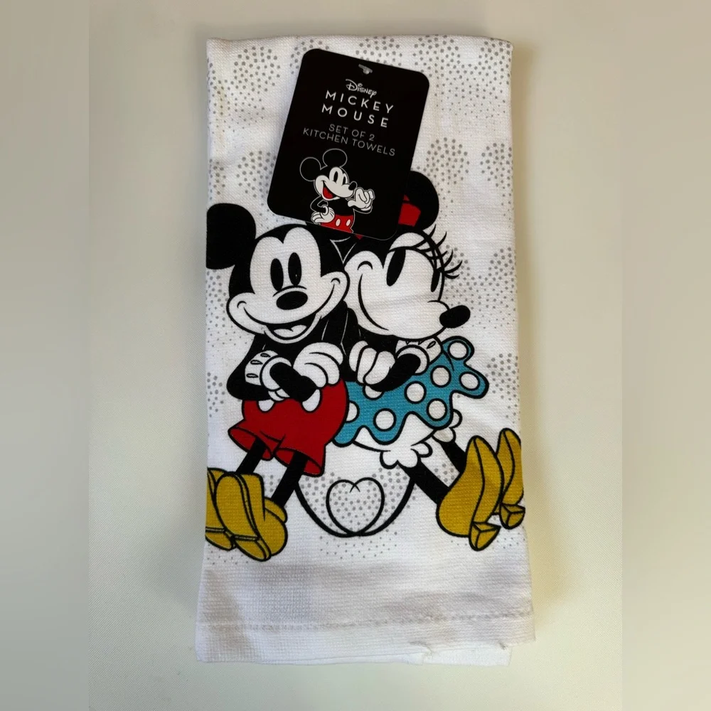 Disney Mickey & Minnie Kitchen Set - Dish Towels, Oven Mitts & Cooking Utensils